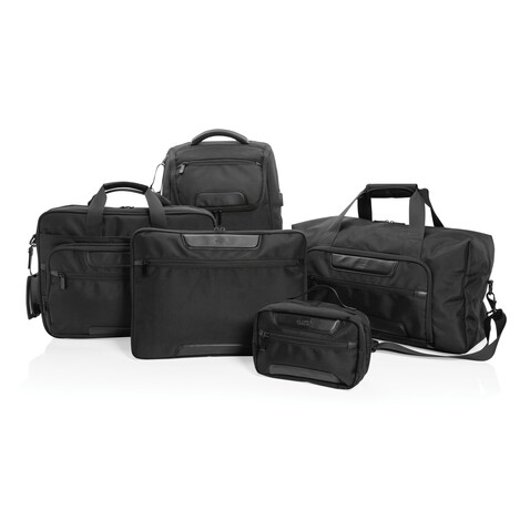 Swiss Peak AWARE™ RPET Voyager Wochenendtasche schwarz bedrucken, Art.-Nr. P707.121 Swiss Peak AWARE™ RPET Voyager Wochenendtasche schwarz bedrucken, Art.-Nr. P707.121