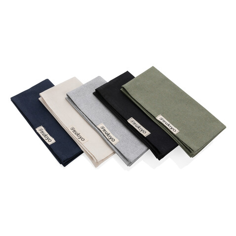 Ukiyo Aware™ 180gr rCotton 4-tlg. Servietten-Set navy blau bedrucken, Art.-Nr. P261.255