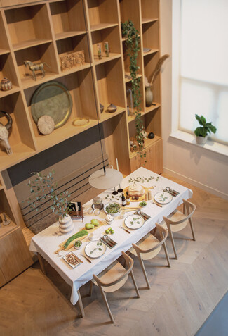 Ukiyo Salatschüssel Mit Bambus Salatbesteck weiß, schwarz bedrucken, Art.-Nr. P263.091