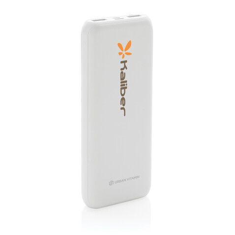 Urban Vitamin Pasadena 20.000mAh 18W PD Powerbank weiß bedrucken, Art.-Nr. P322.753