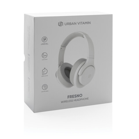 Urban Vitamin Fresno Wireless Kopfhörer weiß bedrucken, Art.-Nr. P329.753