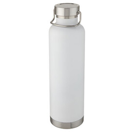 Thor 1 l Kupfer-Vakuum Isoliersportflasche, weiss bedrucken, Art.-Nr. 10067301