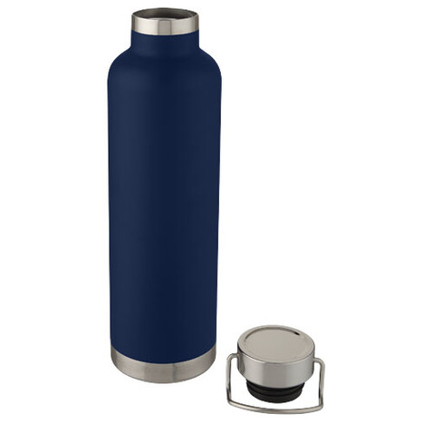 Thor 1 l Kupfer-Vakuum Isoliersportflasche, dunkelblau bedrucken, Art.-Nr. 10067355