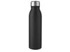 Harper 700 ml Sportflasche aus Edelstahl mit Metallschlaufe, schwarz bedrucken, Art.-Nr. 10067890
