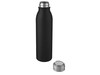 Harper 700 ml Sportflasche aus Edelstahl mit Metallschlaufe, schwarz bedrucken, Art.-Nr. 10067890