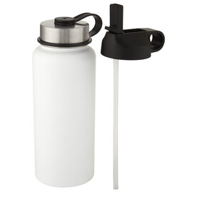 Supra 1 l Kupfer-Vakuum Isolierflasche mit 2 Deckeln, weiss bedrucken, Art.-Nr. 10068201 Supra 1 l Kupfer-Vakuum Isolierflasche mit 2 Deckeln, weiss bedrucken, Art.-Nr. 10068201