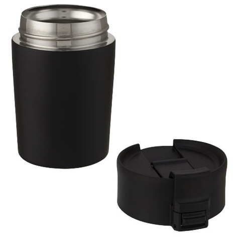 Jetta 180 ml Kupfer-Vakuum Isolierbecher, schwarz bedrucken, Art.-Nr. 10068890