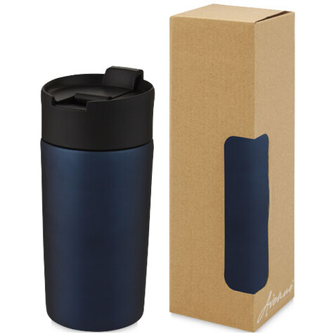 Jetta 330 ml Kupfer-Vakuum Isolierbecher, blau bedrucken, Art.-Nr. 10068952