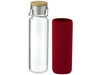 Thor 660 ml Glasflasche mit Neoprenhülle, rot bedrucken, Art.-Nr. 10069621