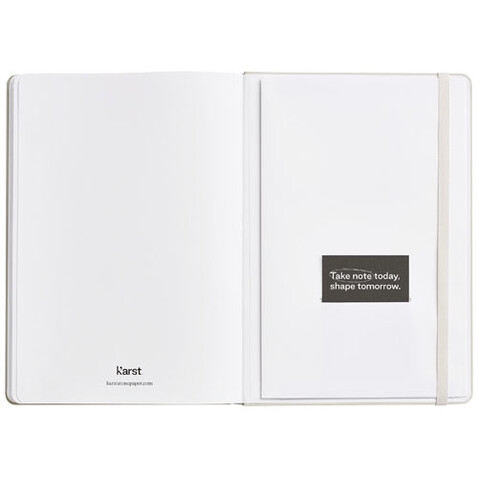 Karst® A5 Hardcover Notizbuch, beige bedrucken, Art.-Nr. 10779002