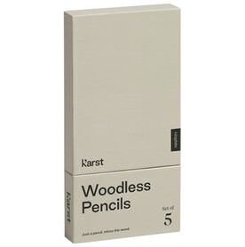 Karst® 5er-Pack 2B holzlose Graphitstifte, grau bedrucken, Art.-Nr. 10779382