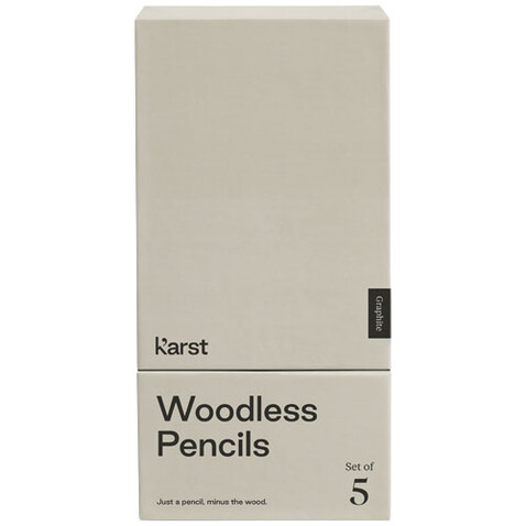 Karst® 5er-Pack 2B holzlose Graphitstifte, grau bedrucken, Art.-Nr. 10779382
