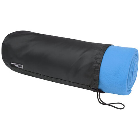 Willow GRS RPET Decke aus Polar Fleece, processblau bedrucken, Art.-Nr. 11319052