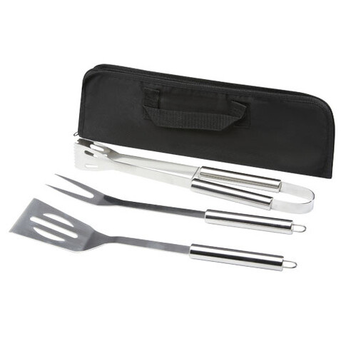 Barcabo 3-teiliges Grillset, silber bedrucken, Art.-Nr. 11326581