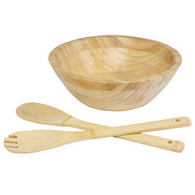 Argulls Salatschüssel und -besteck aus Bambus, natural bedrucken, Art.-Nr. 11326806