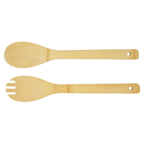 Argulls Salatschüssel und -besteck aus Bambus, natural bedrucken, Art.-Nr. 11326806