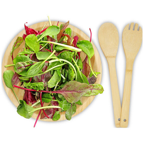 Argulls Salatschüssel und -besteck aus Bambus, natural bedrucken, Art.-Nr. 11326806