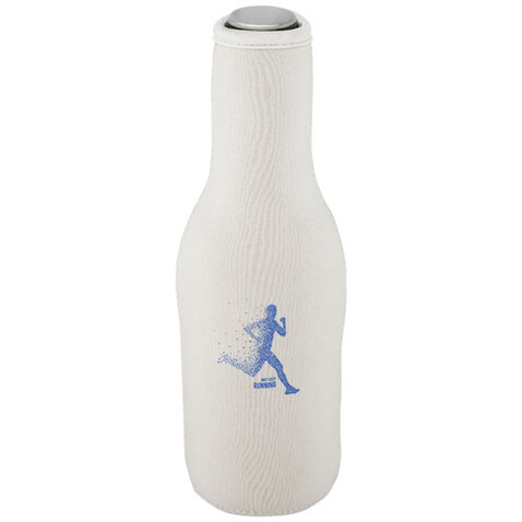 Fris Flaschenmanschette aus recyceltem Neopren, weiss bedrucken, Art.-Nr. 11328701
