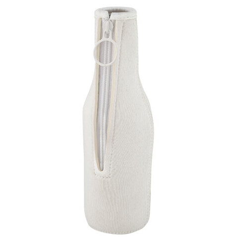 Fris Flaschenmanschette aus recyceltem Neopren, weiss bedrucken, Art.-Nr. 11328701