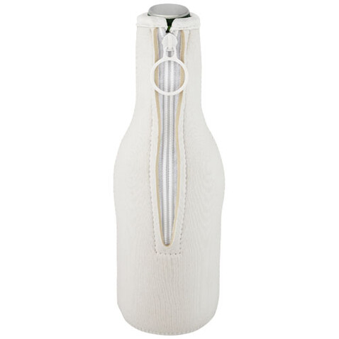 Fris Flaschenmanschette aus recyceltem Neopren, weiss bedrucken, Art.-Nr. 11328701