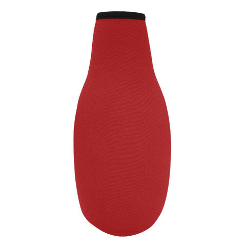Fris Flaschenmanschette aus recyceltem Neopren, rot bedrucken, Art.-Nr. 11328721