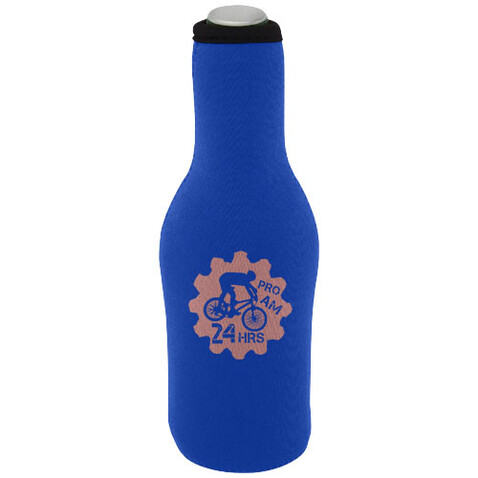 Fris Flaschenmanschette aus recyceltem Neopren, royalblau bedrucken, Art.-Nr. 11328753