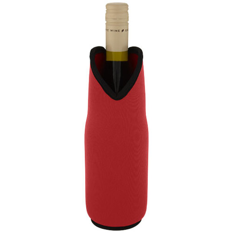 Nomen Weinmanschette aus recyceltem Neopren, rot bedrucken, Art.-Nr. 11328821