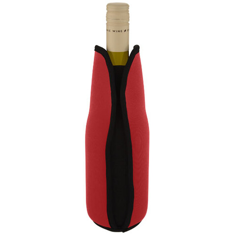 Nomen Weinmanschette aus recyceltem Neopren, rot bedrucken, Art.-Nr. 11328821