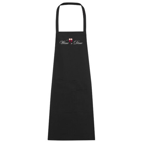 Khana 280 g/m² Schürze aus Baumwolle, schwarz bedrucken, Art.-Nr. 11329590