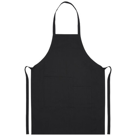 Khana 280 g/m² Schürze aus Baumwolle, schwarz bedrucken, Art.-Nr. 11329590