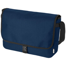 Retrend RPET Schultertasche 6L, navy bedrucken, Art.-Nr. 12062255