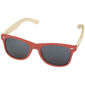 Sun Ray Bambus Sonnenbrille, rot bedrucken, Art.-Nr. 12700521