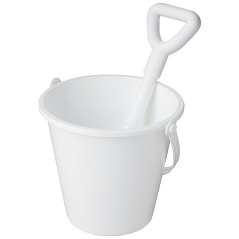 Tides recycelter Strandeimer und Spaten, weiss bedrucken, Art.-Nr. 21024101