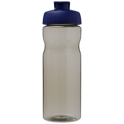 H2O Active® Base Tritan™ 650 ml Sportflasche mit Klappdeckel, kohle, blau bedrucken, Art.-Nr. 21043603