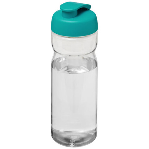 H2O Active® Base Tritan™ 650 ml Sportflasche mit Klappdeckel, transparent klar, aquablau bedrucken, Art.-Nr. 21043612 H2O Active® Base Tritan™ 650 ml Sportflasche mit Klappdeckel, transparent klar, aquablau bedrucken, Art.-Nr. 21043612