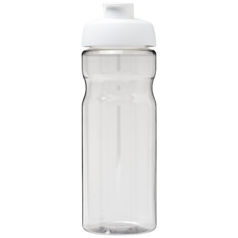 H2O Active® Base Tritan™ 650 ml Sportflasche mit Klappdeckel, transparent klar, weiss bedrucken, Art.-Nr. 21043615