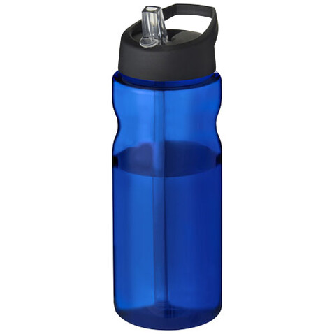 H2O Active® Base Tritan™ 650 ml Sportflasche mit Ausgussdeckel, blau, schwarz bedrucken, Art.-Nr. 21043705