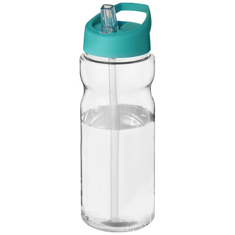 H2O Active® Base Tritan™ 650 ml Sportflasche mit Ausgussdeckel, transparent klar, aquablau bedrucken, Art.-Nr. 21043713