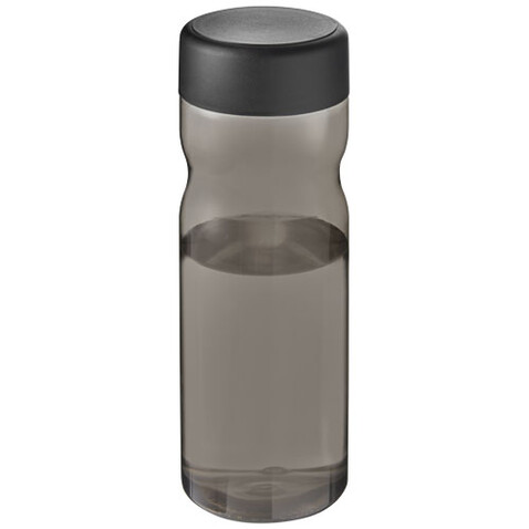 H2O Active® Base Tritan™ 650-ml-Sportflasche mit Drehdeckel, kohle, schwarz bedrucken, Art.-Nr. 21043801