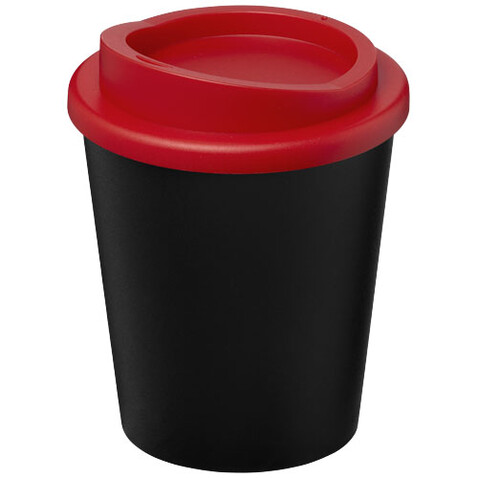Americano® Espresso Eco 250 ml recycelter Isolierbecher, schwarz, rot bedrucken, Art.-Nr. 21045401 Americano® Espresso Eco 250 ml recycelter Isolierbecher, schwarz, rot bedrucken, Art.-Nr. 21045401