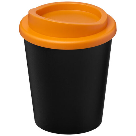Americano® Espresso Eco 250 ml recycelter Isolierbecher, schwarz, orange bedrucken, Art.-Nr. 21045402 Americano® Espresso Eco 250 ml recycelter Isolierbecher, schwarz, orange bedrucken, Art.-Nr. 21045402