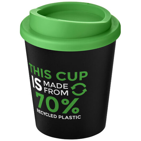 Americano® Espresso Eco 250 ml recycelter Isolierbecher, schwarz, grün bedrucken, Art.-Nr. 21045405 Americano® Espresso Eco 250 ml recycelter Isolierbecher, schwarz, grün bedrucken, Art.-Nr. 21045405