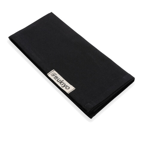Ukiyo Aware™ 180gr rCotton 4-tlg. Servietten-Set schwarz bedrucken, Art.-Nr. P261.251