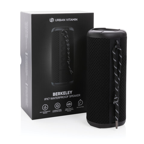 Urban Vitamin Berkeley IPX7 Wireless Lautsprecher schwarz bedrucken, Art.-Nr. P329.901