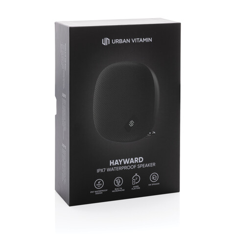 Urban Vitamin Hayward IPX7 Wireless Lautsprecher schwarz bedrucken, Art.-Nr. P329.911