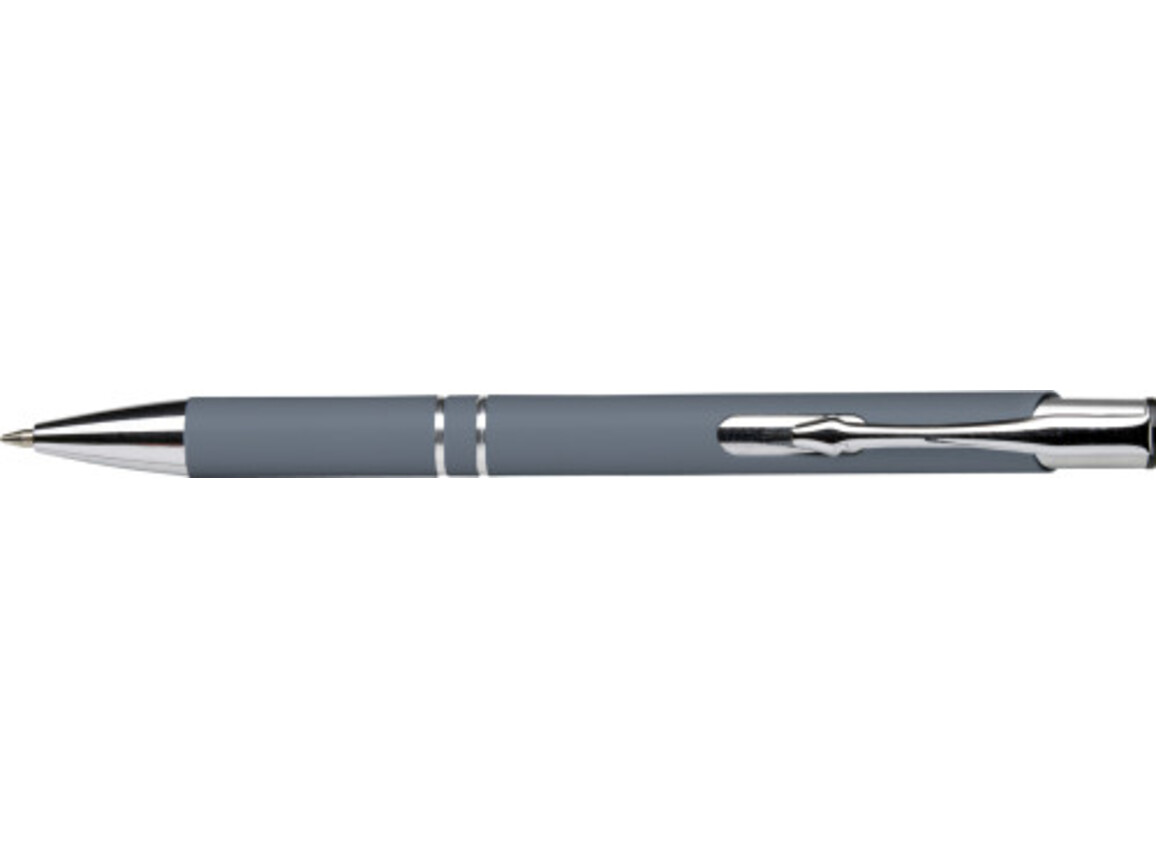 Kugelschreiber 'Albacete' aus Aluminium – Grau bedrucken, Art.-Nr. 003999999_3444