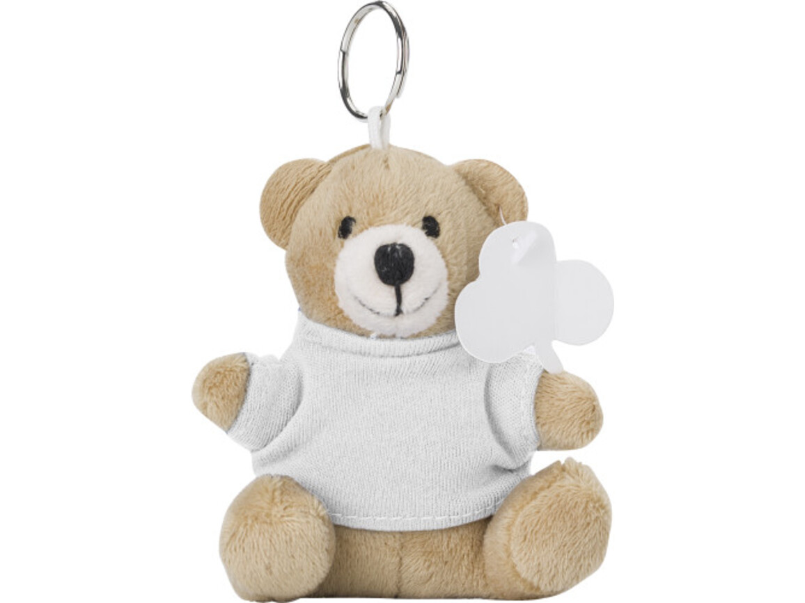 Teddybär Schlüsselanhänger  Arnie – Weiß bedrucken, Art.-Nr. 002999999_8851