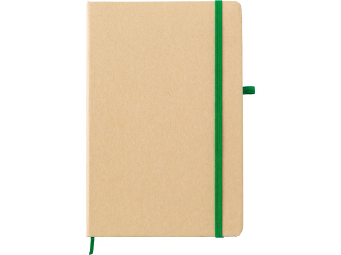 Notizbuch 'Closing' aus Papier – Grün bedrucken, Art.-Nr. 004999999_9144