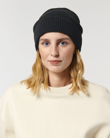 Fisherman Beanie - Black - OS bedrucken, Art.-Nr. STAU771C002OS