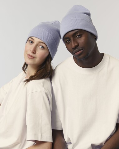 Rib Beanie - Strick-Beanie - Lavender - OS bedrucken, Art.-Nr. STAU772C063OS